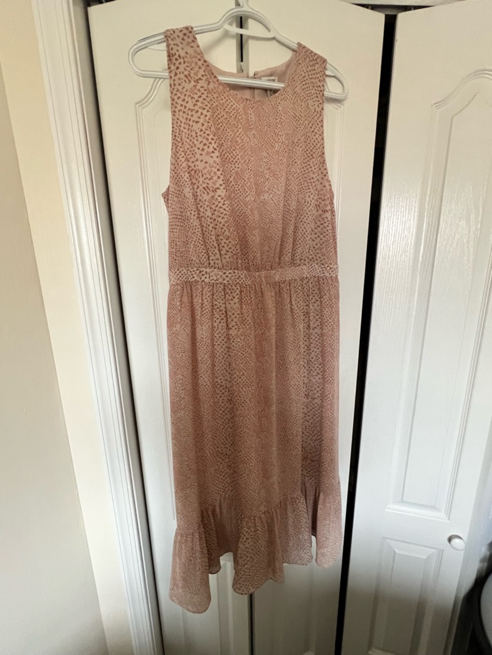 J. Crew Blush Pink Sleeveless Midi Dress